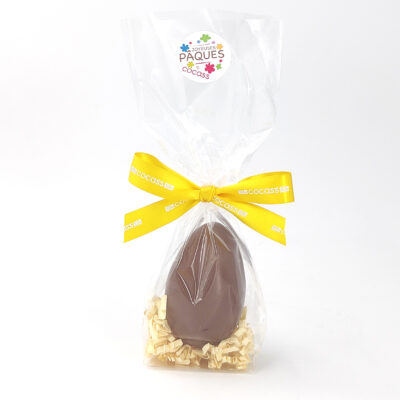 Oeuf de Poule en chocolat au lait avec friture