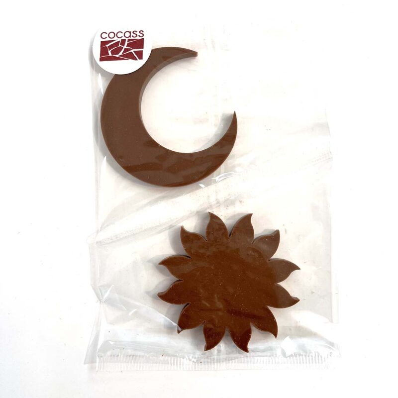 Lune et soleil en chocolat Cocass