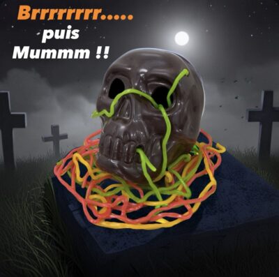 Tête de mort en chocolat Cocass