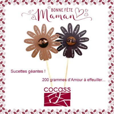 Une fleur d’Amour 100% chocolat à effeuiller pour la fête des mères !(Poids : 200 g / diam fleur: 18 cm)