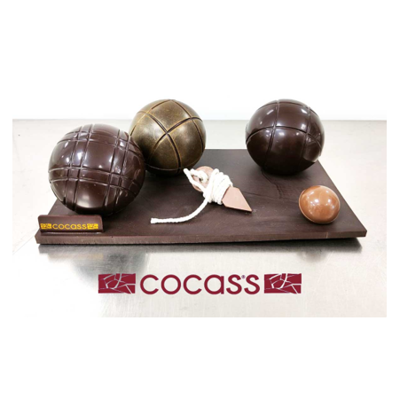 Boules de pétanque en chocolat noir