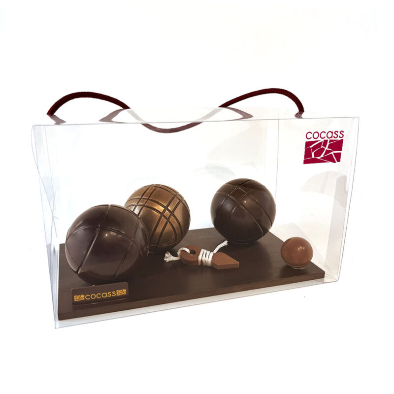 Cocass boules de pétanque en chocolat