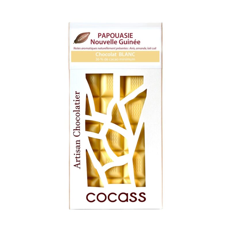 Tablette chocolat blanc Papouasie Nouvelle Guinée - Cacao 39% minimum - 100g