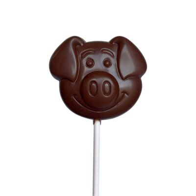 Sucette Cochon en chocolat noir