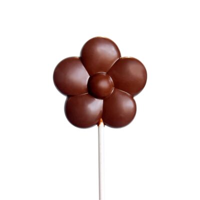 Sucette Fleur chocolat au lait