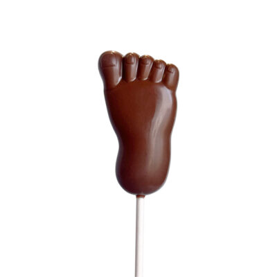 Sucette Pied en chocolat au lait