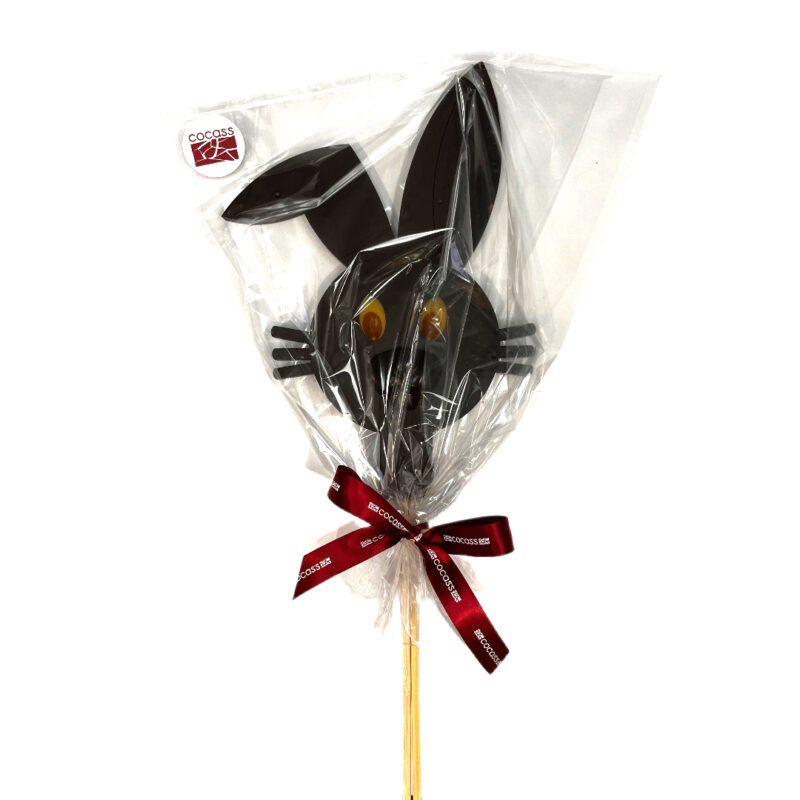 Sucette géante Lapin en chocolat noir – Image 2