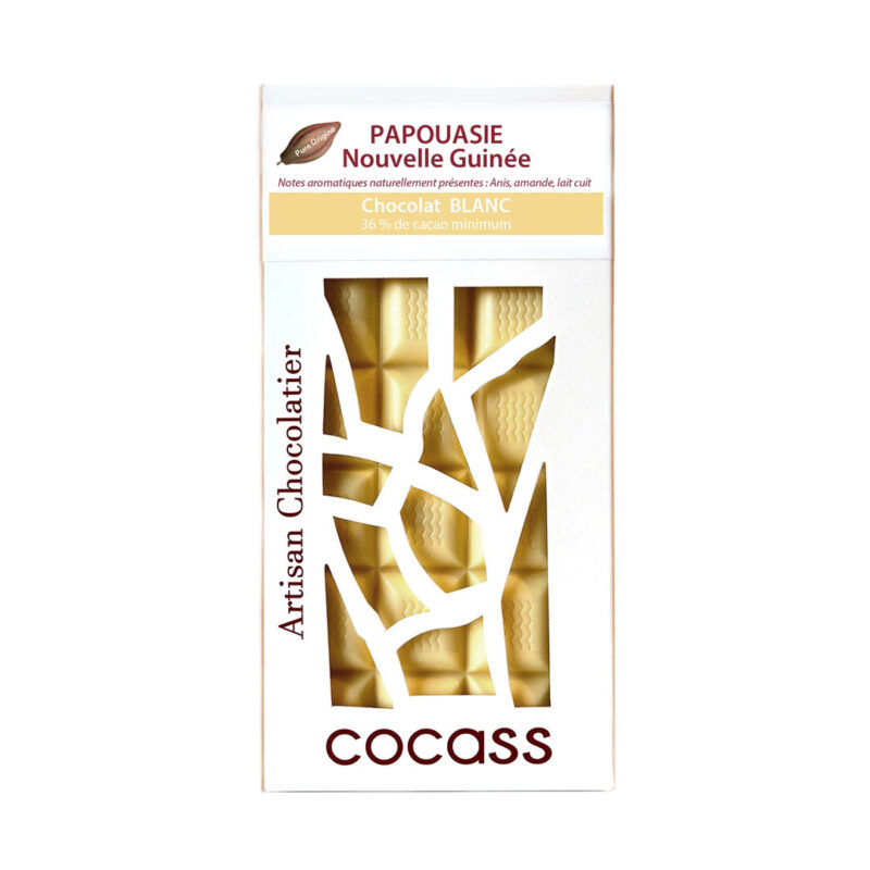 Cocass tablette chocolat blanc Papouasie Blanc