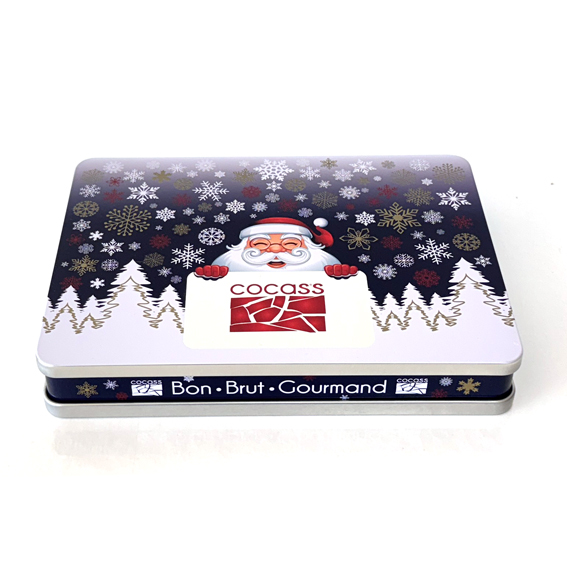 Coffret Cocass avec décoration de Noël chocolat noir + chocolat au lait