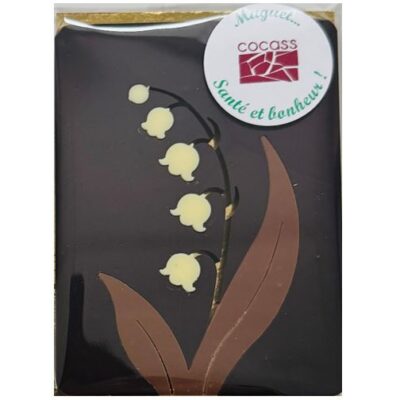 Muguet 2D en chocolat au lait Cocass
